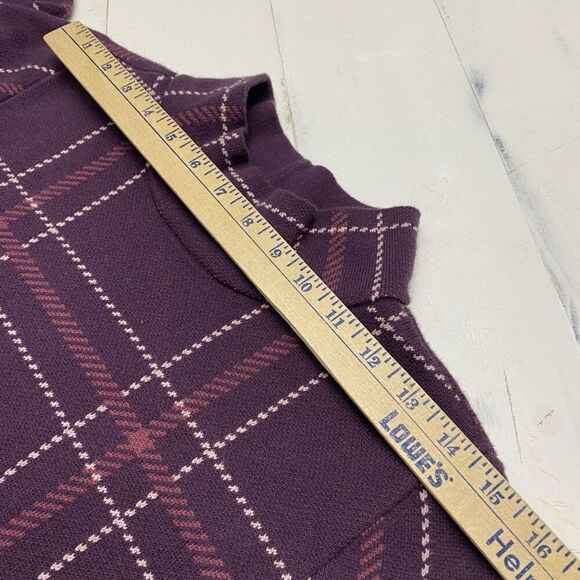 Lot Lands End Plaid Mock Neck Stretch Cotton Blend Sweaters Women's Small (6-8) - Picture 10 of 16